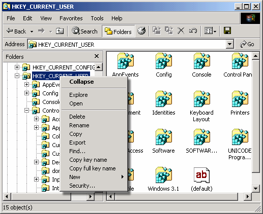 Screenshot of Registry Explorer 1.4